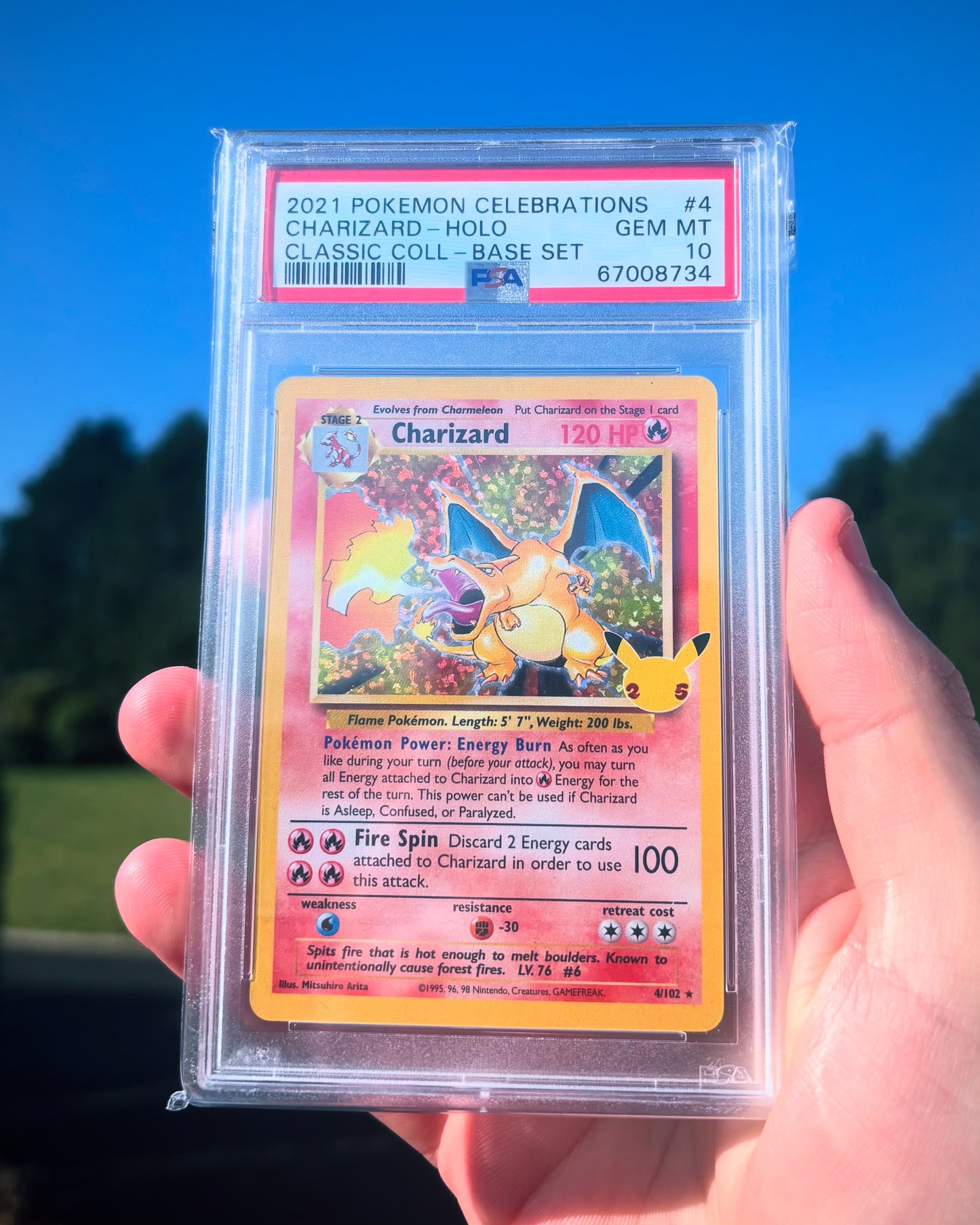 CHARIZARD 4/102 | PSA 10 | 25th Celebrations Holo Graded Pokémon Card